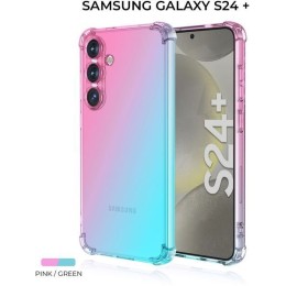 Силиконовый чехол для Galaxy S24+ Krieger Mix 1.5мм противоударный Розово-зеленый