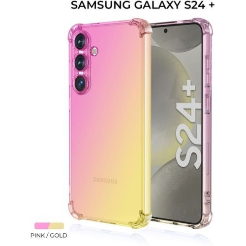 Силиконовый чехол для Galaxy S24+ Krieger Mix 1.5мм противоударный Розово-золотой