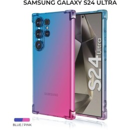 Силиконовый чехол для Galaxy S24 Ultra Krieger Mix 1.5мм противоударный Сине-розовый