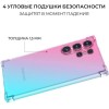Силиконовый чехол для Galaxy S24 Ultra Krieger Mix 1.5мм противоударный Розово-зеленый