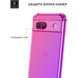 Силиконовый чехол для Google Pixel 8a Krieger Mix 1.5мм противоударный Розово-фиолетовый