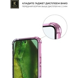 Силиконовый чехол для Google Pixel 8a Krieger Mix 1.5мм противоударный Розово-зеленый