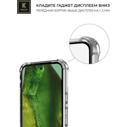 Силиконовый чехол для Google Pixel 8a Krieger Mix 1.5мм противоударный Прозрачный