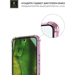 Силиконовый чехол для Google Pixel 8a Krieger Mix 1.5мм противоударный Розово-золотой