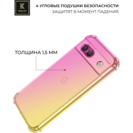 Силиконовый чехол для Google Pixel 8a Krieger Mix 1.5мм противоударный Розово-золотой