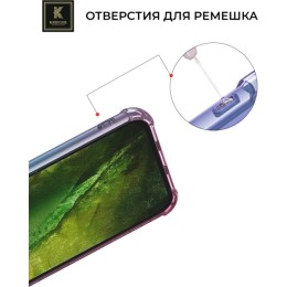 Силиконовый чехол для Google Pixel 8a Krieger Mix 1.5мм противоударный Сине-розовый