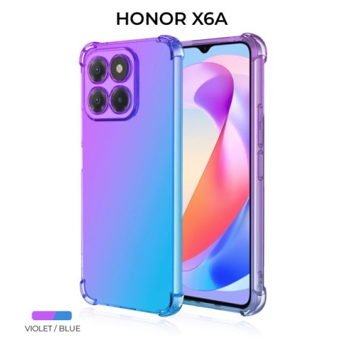 Силиконовый чехол для Honor X6A Krieger Mix 1.5мм противоударный Фиолетово-синий
