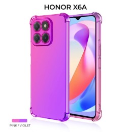 Силиконовый чехол для Honor X6A Krieger Mix 1.5мм противоударный Розово-фиолетовый