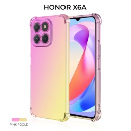 Силиконовый чехол для Honor X6A Krieger Mix 1.5мм противоударный Розово-золотой