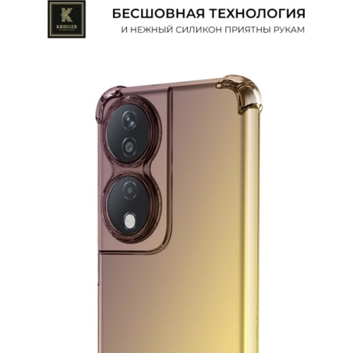 Силиконовый чехол для Honor X7b Krieger Mix 1.5мм противоударный Матово-золотой