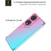 Силиконовый чехол для Honor X7b Krieger Mix 1.5мм противоударный Розово-зеленый