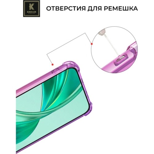 Силиконовый чехол для Honor X8b Krieger Mix 1.5мм противоударный Розово-фиолетовый