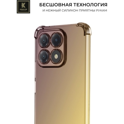 Силиконовый чехол для Honor X8b Krieger Mix 1.5мм противоударный Матово-золотой