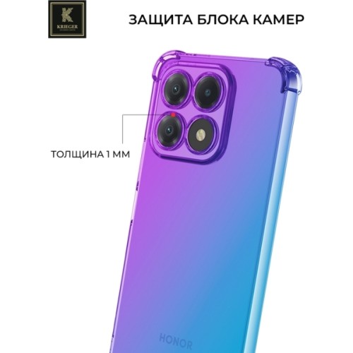 Силиконовый чехол для Honor X8b Krieger Mix 1.5мм противоударный Фиолетово-синий