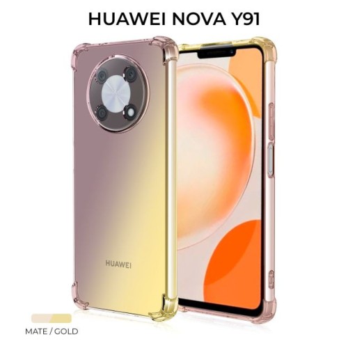 Силиконовый чехол для Huawei Nova Y91 Krieger Mix 1.5мм противоударный Матово-золотой