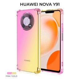 Силиконовый чехол для Huawei Nova Y91 Krieger Mix 1.5мм противоударный Розово-золотой