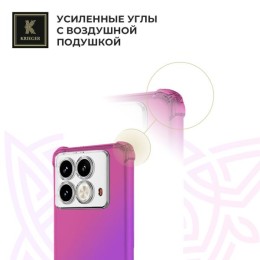 Силиконовый чехол для Infinix Note 40 Krieger Mix 1.5мм противоударный Розово-фиолетовый