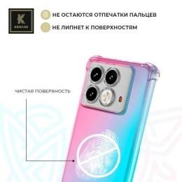 Силиконовый чехол для Infinix Note 40 Krieger Mix 1.5мм противоударный Розово-зеленый