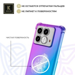 Силиконовый чехол для Infinix Note 40 Krieger Mix 1.5мм противоударный Фиолетово-синий