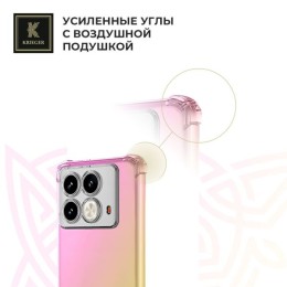 Силиконовый чехол для Infinix Note 40 Krieger Mix 1.5мм противоударный Розово-золотой