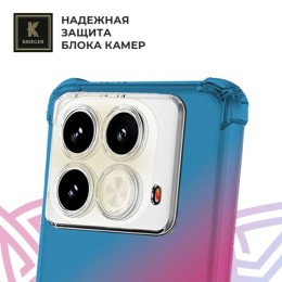 Силиконовый чехол для Infinix Note 40 Krieger Mix 1.5мм противоударный Сине-розовый
