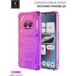 Силиконовый чехол для Nothing Phone (2a) Krieger Mix 1.5мм противоударный Розово-фиолетовый