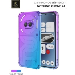 Силиконовый чехол для Nothing Phone (2a) Krieger Mix 1.5мм противоударный Фиолетово-синий