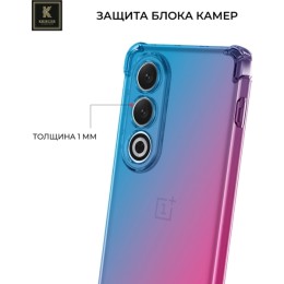 Силиконовый чехол для OnePlus Ace 3V Krieger Mix 1.5мм противоударный Сине-розовый
