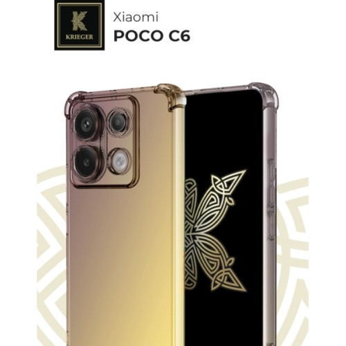 Силиконовый чехол для Xiaomi Poco X6 Krieger Mix 1.5мм противоударный Матово-золотой