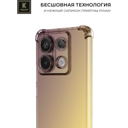 Силиконовый чехол для Xiaomi Poco X6 Krieger Mix 1.5мм противоударный Матово-золотой