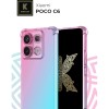 Силиконовый чехол для Xiaomi Poco X6 Krieger Mix 1.5мм противоударный Розово-зеленый