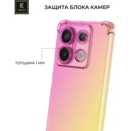 Силиконовый чехол для Xiaomi Poco X6 Krieger Mix 1.5мм противоударный Розово-золотой