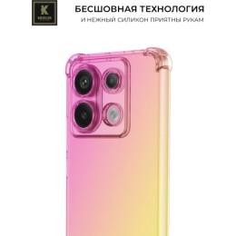 Силиконовый чехол для Xiaomi Poco X6 Krieger Mix 1.5мм противоударный Розово-золотой