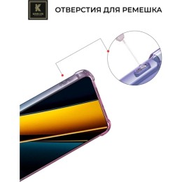 Силиконовый чехол для Xiaomi Poco X6 Krieger Mix 1.5мм противоударный Сине-розовый