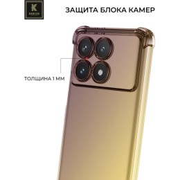 Силиконовый чехол для Xiaomi Poco X6 Pro Krieger Mix 1.5мм противоударный Матово-золотой
