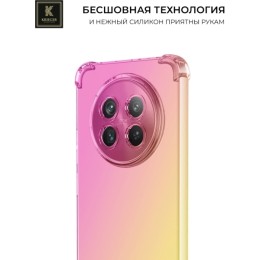 Силиконовый чехол для Realme 12 Krieger Mix 1.5мм противоударный Розово-золотой