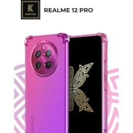 Силиконовый чехол для Realme 12 Pro Krieger Mix 1.5мм противоударный Розово-фиолетовый