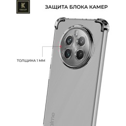 Силиконовый чехол для Realme 12 Pro+ Krieger Mix 1.5мм противоударный Прозрачный
