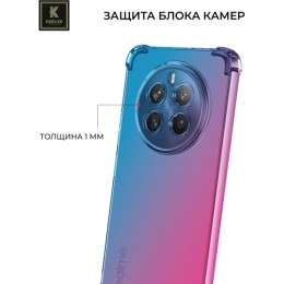 Силиконовый чехол для Realme 12 Pro+ Krieger Mix 1.5мм противоударный Сине-розовый