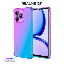 Силиконовый чехол для Realme C51 Krieger Mix 1.5мм противоударный Фиолетово-синий