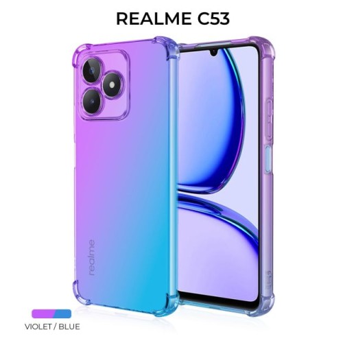 Силиконовый чехол для Realme C53 Krieger Mix 1.5мм противоударный Фиолетово-синий