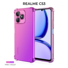 Силиконовый чехол для Realme C53 Krieger Mix 1.5мм противоударный Розово-фиолетовый