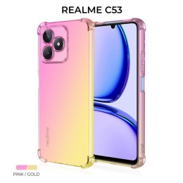 Силиконовый чехол для Realme C53 Krieger Mix 1.5мм противоударный Розово-золотой