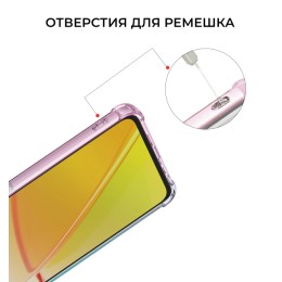 Силиконовый чехол для Realme C55 / Narzo N55 Krieger Mix 1.5мм противоударный Розово зеленый