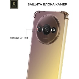 Силиконовый чехол для Xiaomi Redmi A3 Krieger Mix 1.5мм противоударный Матово-золотой