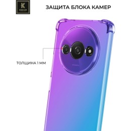 Силиконовый чехол для Xiaomi Redmi A3 Krieger Mix 1.5мм противоударный Фиолетово-синий