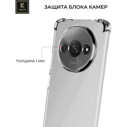 Силиконовый чехол для Xiaomi Redmi A3 Krieger Mix 1.5мм противоударный Прозрачный