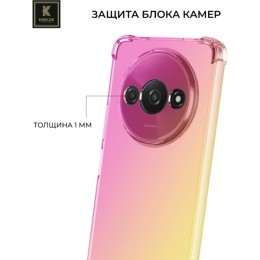 Силиконовый чехол для Xiaomi Redmi A3 Krieger Mix 1.5мм противоударный Розово-золотой