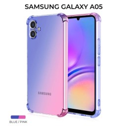 Силиконовый чехол для Samsung Galaxy A05 Krieger Mix 1.5мм противоударный Сине-розовый