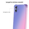 Силиконовый чехол для Samsung Galaxy A05 Krieger Mix 1.5мм противоударный Сине-розовый